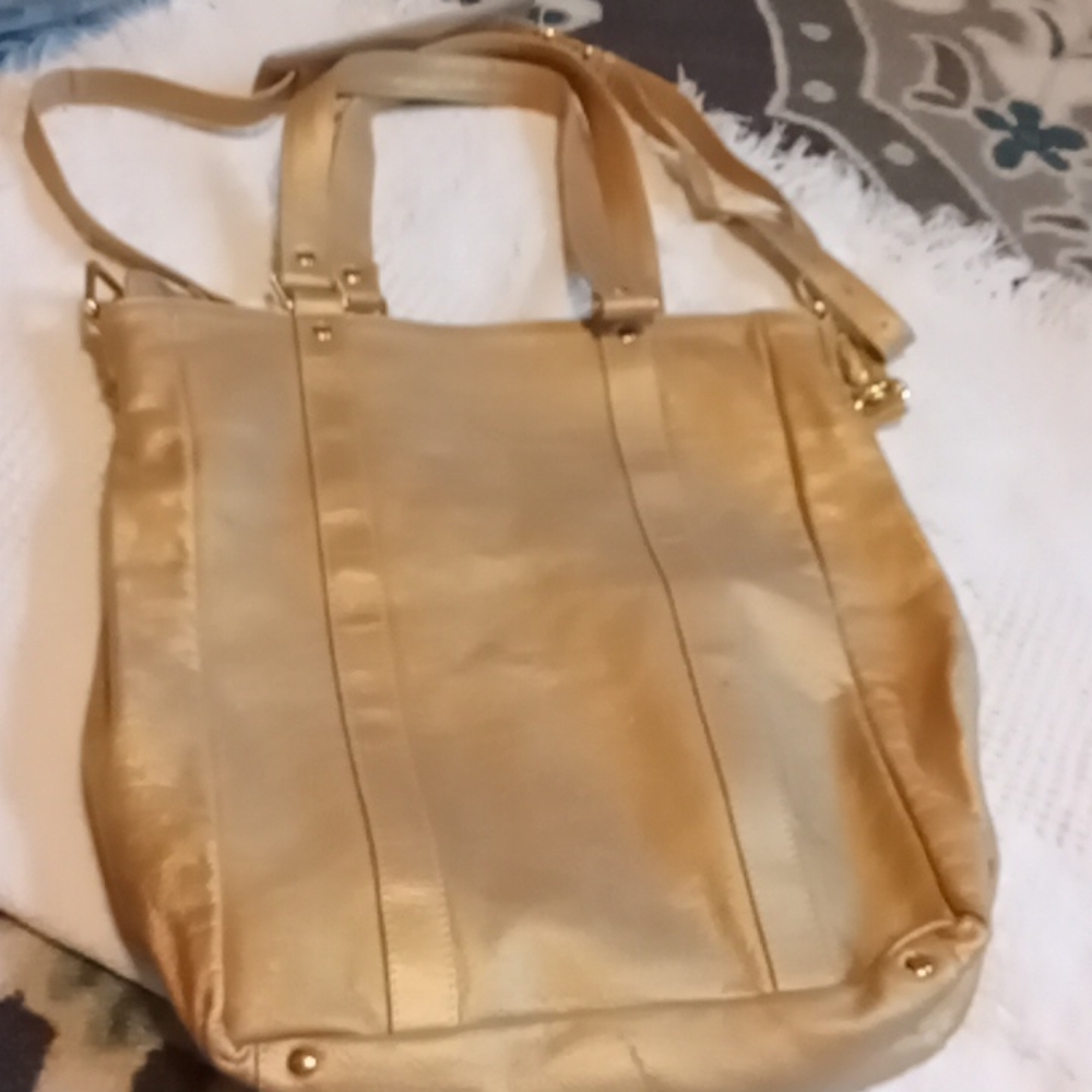 Betty & Betts gold leather tote